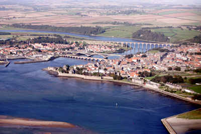 Aerial photograph of Berwick upon Tweed, Photograph by kind permission of David A Barrow - http://www.photodab.co.uk