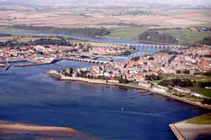 Berwick upon Tweed from the air, Photograph by kind permission of David A Barrow - http://www.photodab.co.uk