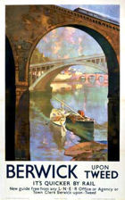 Berwick its quicker by rail poster